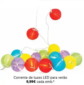 Lidl Crrente de Luzes LED para Verão promoção