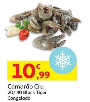 Auchan Camarão cru congelado 20/30 promoção