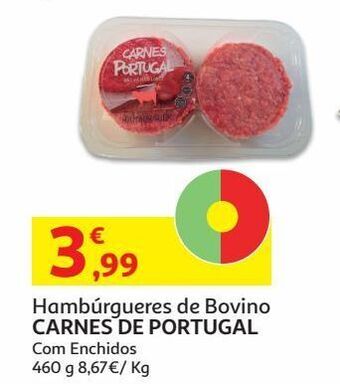 Auchan Hamburguer carnes portugal:bovino com enchidos 460 g promoção