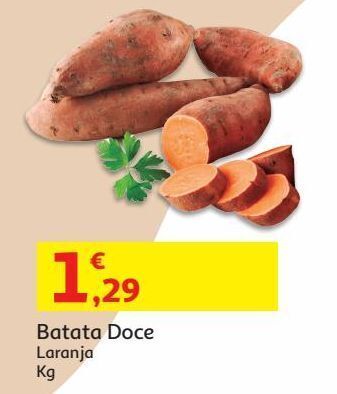 Auchan Batata doce laranja:kg promoção