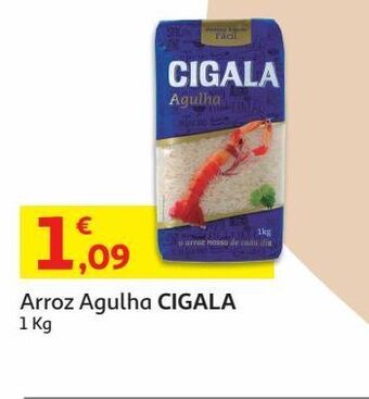 Auchan Arroz agulha cigala:1 kg promoção