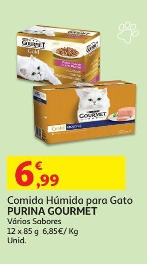 Auchan Comida húm gato gourmet gold promoção