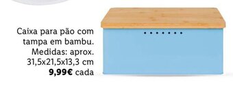Lidl Caixa para Pão com Tampa em Bambu 31,5x21,5x13,3cm promoção