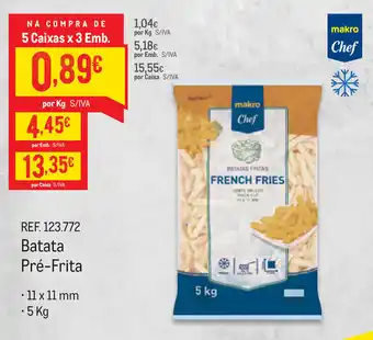 Batata Pré-Frita 11x11mm 5kg