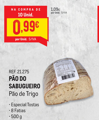 Makro Pão do Sabugueiro 500g promoção