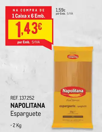 Makro Napolitana Esparguete 1kg promoção