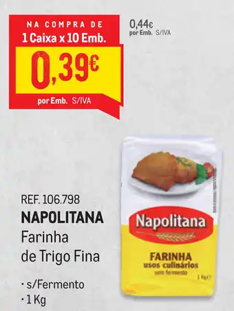 Makro Napolitana Farinha de Trigo Fina 1kg promoção