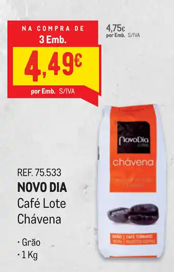 Makro Novo Dia Café Lote Chávena 1kg promoção