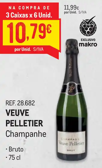 Makro Veuve Pelletier Champanhe 75cl promoção