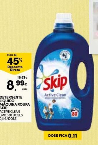 Continente Bom dia Detergente líquido skip promoção
