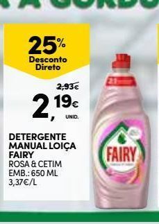 Continente Bom dia Detergente lavalouça fairy promoção