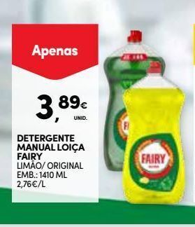 Continente Bom dia Detergente lavalouça fairy promoção