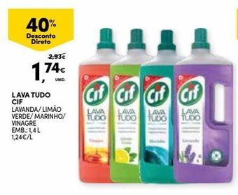 Continente Bom dia Limpadores cif promoção