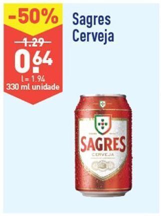 ALDI Lata de cerveja sagres promoção