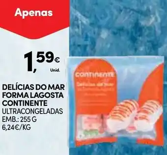 Continente Delícias do Mar Forma Lagosta Continente 255g promoção