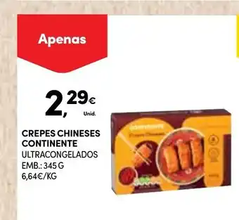 Continente Crepes Chineses Continente Ultracongelados 345g promoção