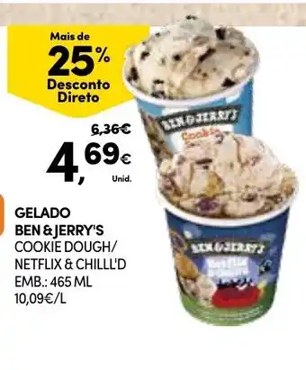 Gelado Ben & Jerry's Cookie Dough / Netflix & Chill'D 465ml