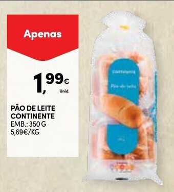 Continente Pão de Leite Continente 350g promoção