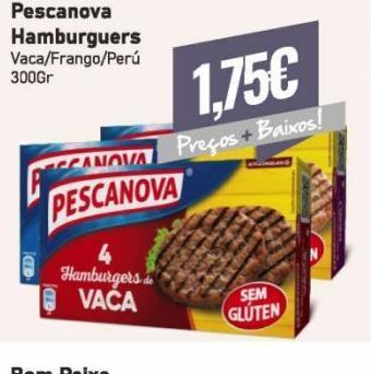Belita Hambúrguer pescanova promoção