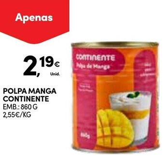 Continente Polpa Manga Continente 860g promoção