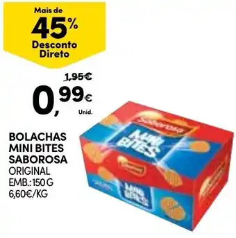 Continente Bolachas Mini Bites Saborosa 150g promoção