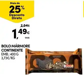 Continente Bolo Mármore Continente 400g promoção