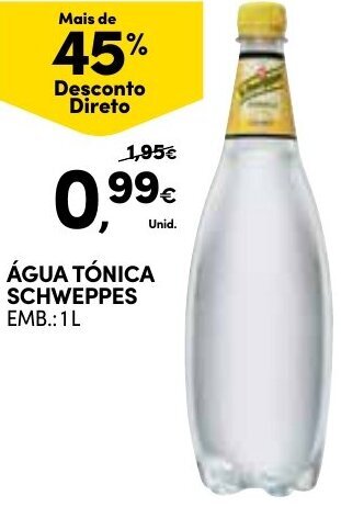 Água Tónica Schweppes 1L
