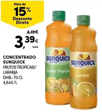 Continente Concentrado Sunquick 70cl promoção