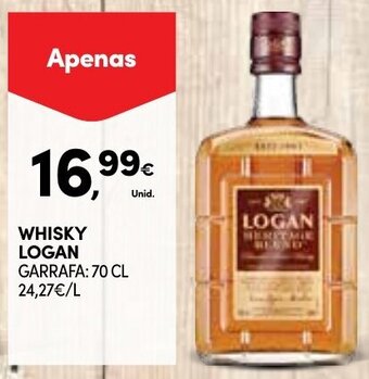Continente Whisky Logan 70cl promoção