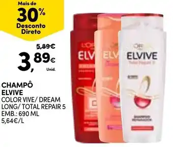 Continente Champô Elvive 690ml promoção