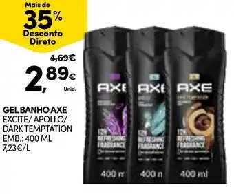 Continente Gel Banho Axe 400ml promoção