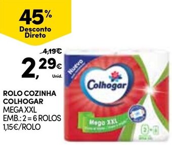 Continente Rolo Cozinha Colhogar 2=6 Rolos promoção