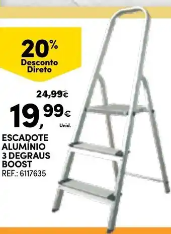 Continente Escadote Alumínio 3 Degraus Boost promoção