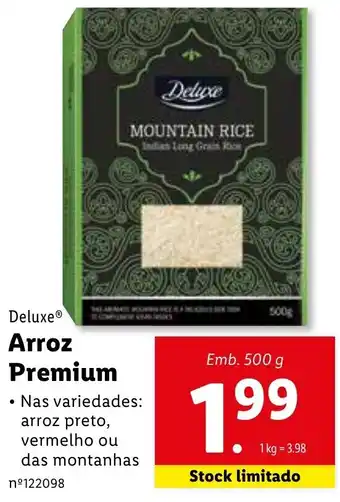 Lidl Deluxe Arroz Premium 500g promoção