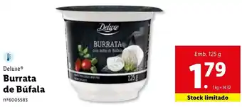 Lidl Deluxe Burrata de Búfala 125g promoção
