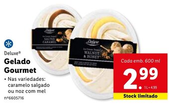 Lidl Deluxe Gelado Gourmet 600ml promoção