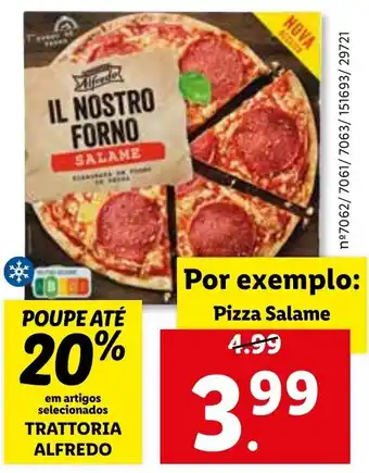 Lidl Trattoria Alfredo Pizza Salame promoção