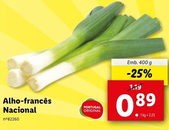 Lidl Alho-francês Nacional 400g promoção