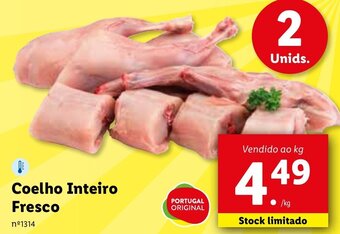 Lidl Coelho Inteiro Fresco promoção