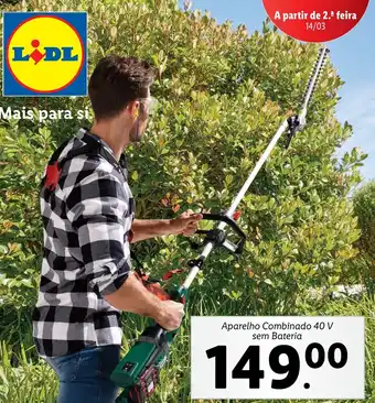 Lidl Aparelho Combinado 40V sem Bateria promoção