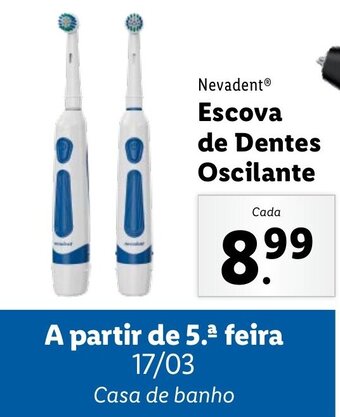 Lidl Nevadent Escova de Dentes Oscilante promoção