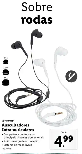 Lidl Silvercrest Intra-Auriculares promoção