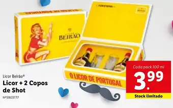 Lidl Licor Beirão Licor +2 Copos de Shot promoção