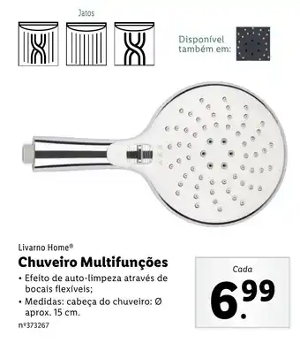 Lidl Liverno Home Chuveiro Multifunções 15cm promoção