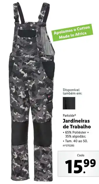 Lidl Parkside Jardineiras de Trabalho 40 ao 50 promoção