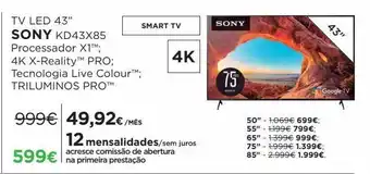 El Corte Inglés Tv 43'' led sony promoção