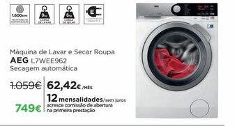 Lavadora e secadora aeg