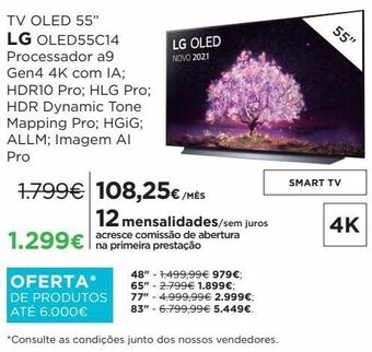 El Corte Inglés Tv 55'' led lg promoção
