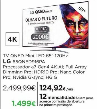 El Corte Inglés Tv 65'' led lg promoção