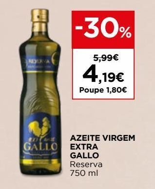 El Corte Inglés Azeite extravirgem gallo promoção